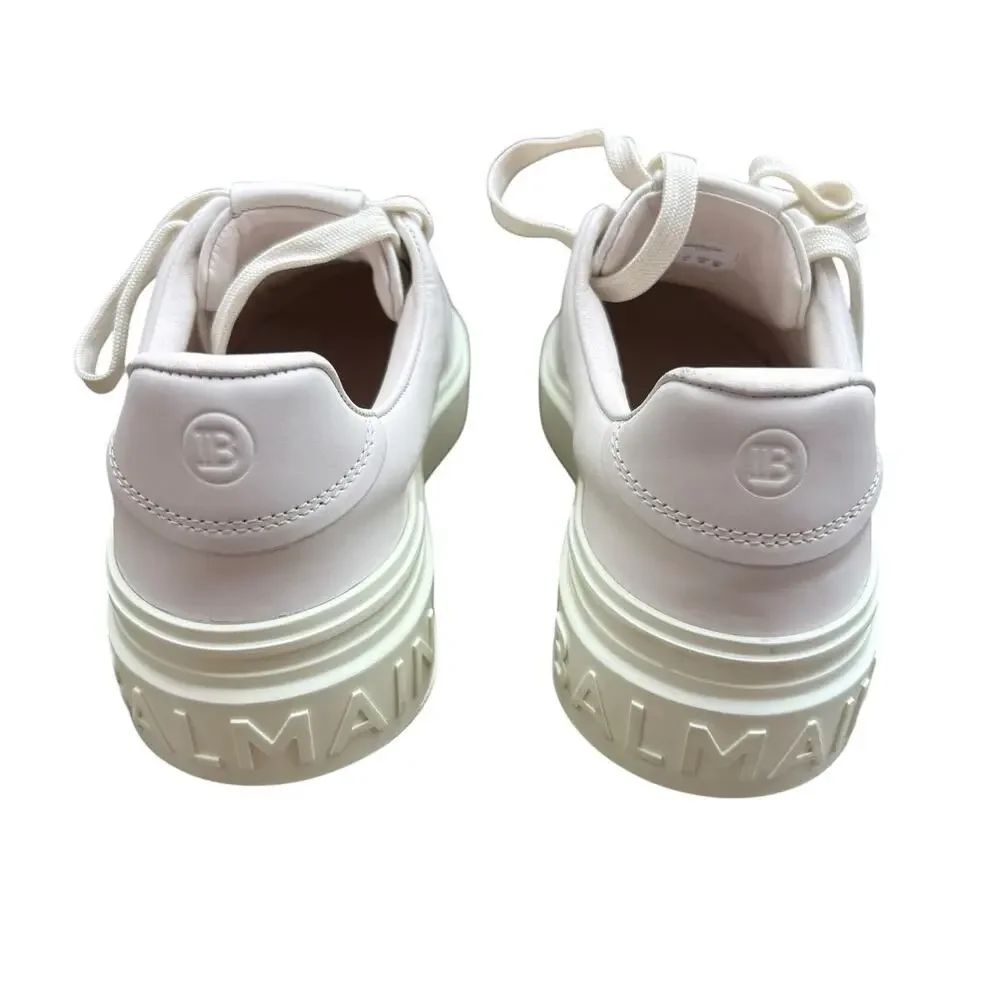Balmain B-Court White Calfskin Leather Sneakers Women’s 11 NIB